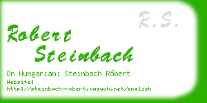 robert steinbach business card