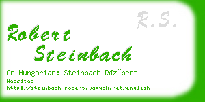 robert steinbach business card